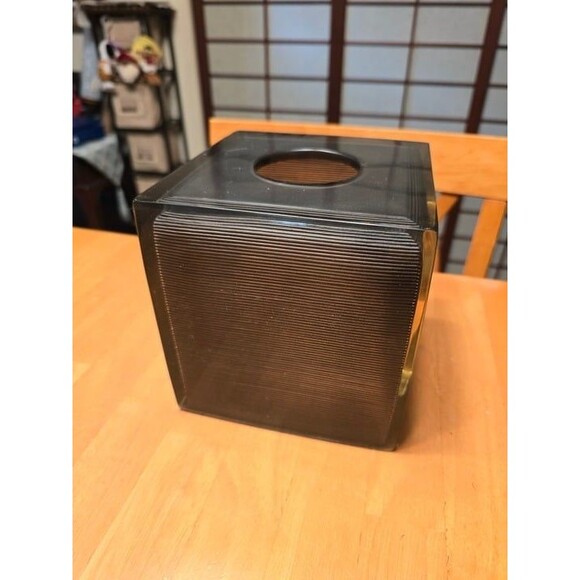 Ampersand Gray Matching Tissue Box Cover and Waste Basket - Picture 7 of 7